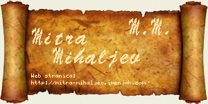 Mitra Mihaljev vizit kartica